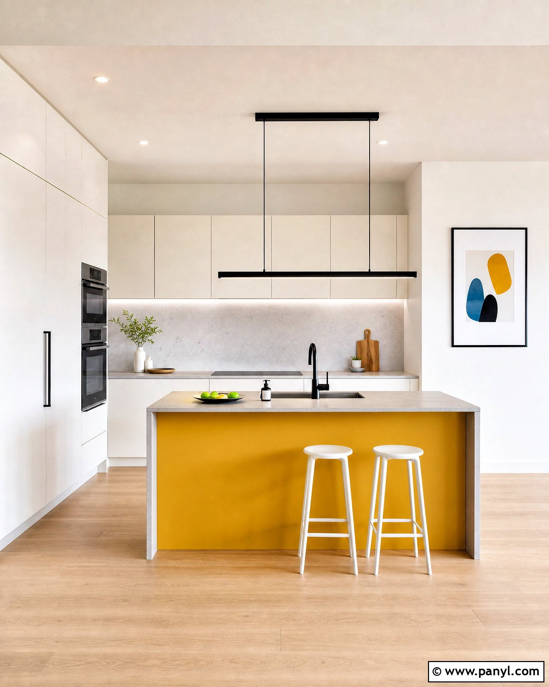 Minimalist Kitchen With One Yellow Feature - 20 kitchen with yellow accents