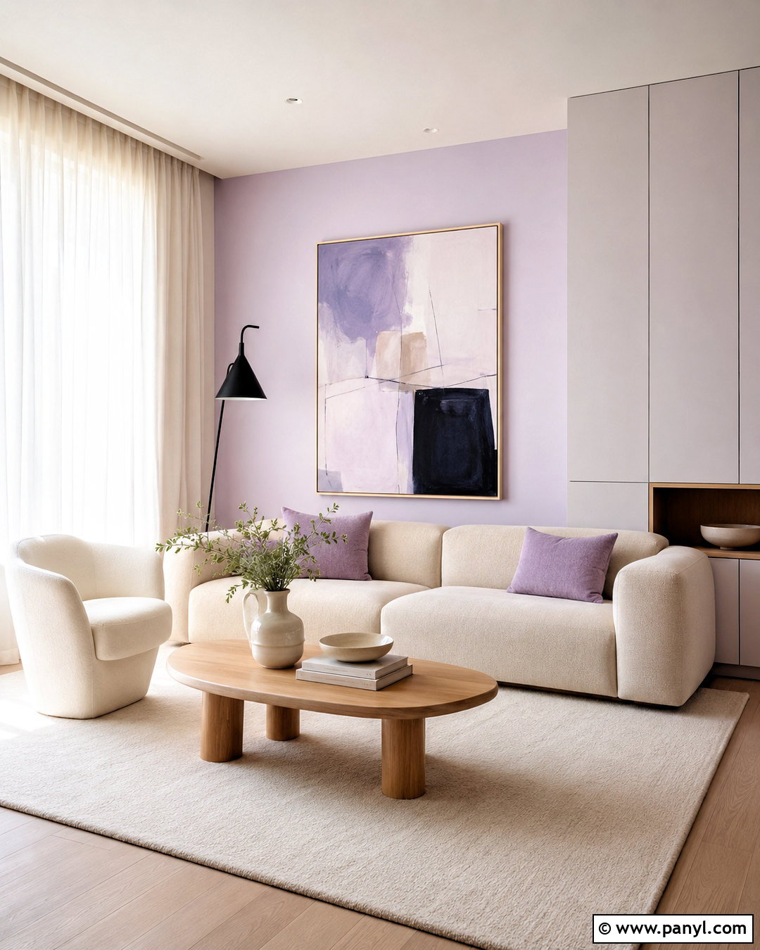 Minimalist Lilac Living Room - 20 lilac living room ideas