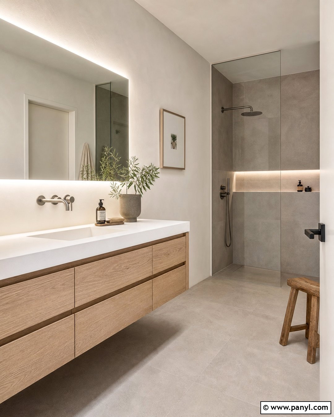 Minimalist Lime Wash Bathroom - 20 Lime Wash Walls In Bathroom Ideas