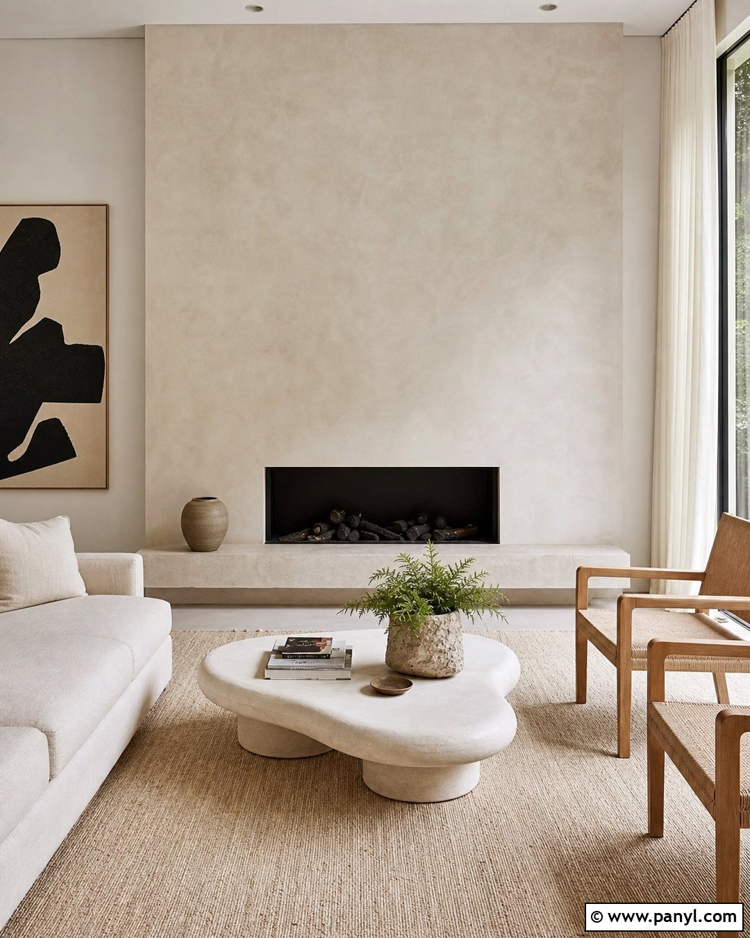 Minimalist Limewash Fireplace Wall - 20 Limewash Paint Fireplace Wall Ideas