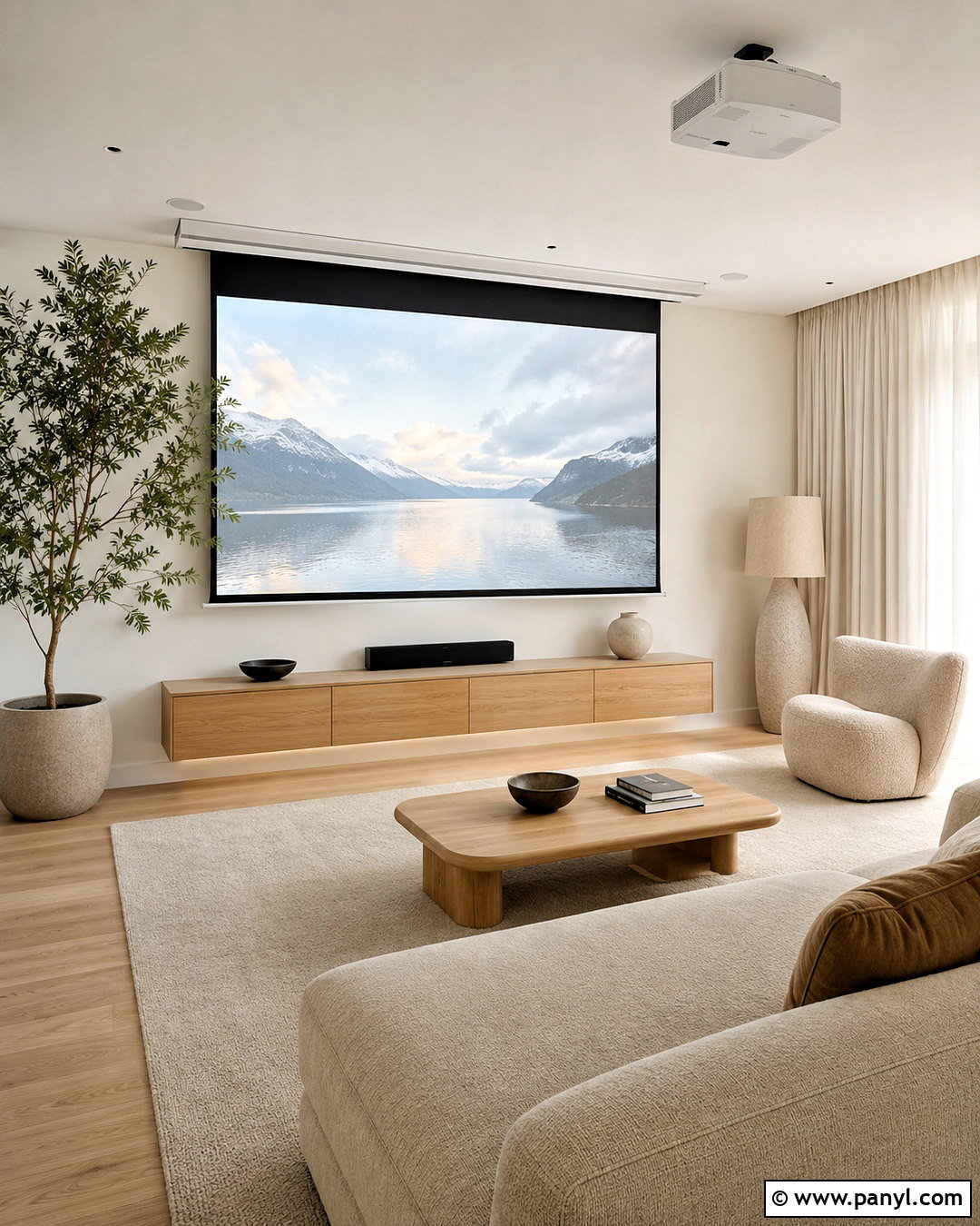 Minimalist Living Room With Projector - 20 living room with projector ideas