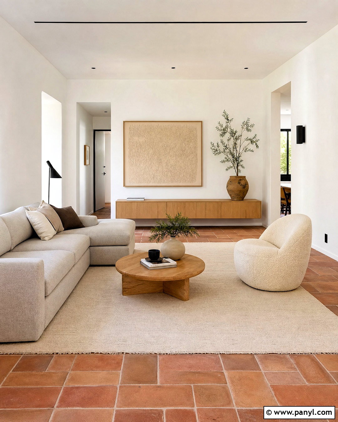 Minimalist Living Room With Terracotta Tiles - 20 terracotta tiles living room ideas
