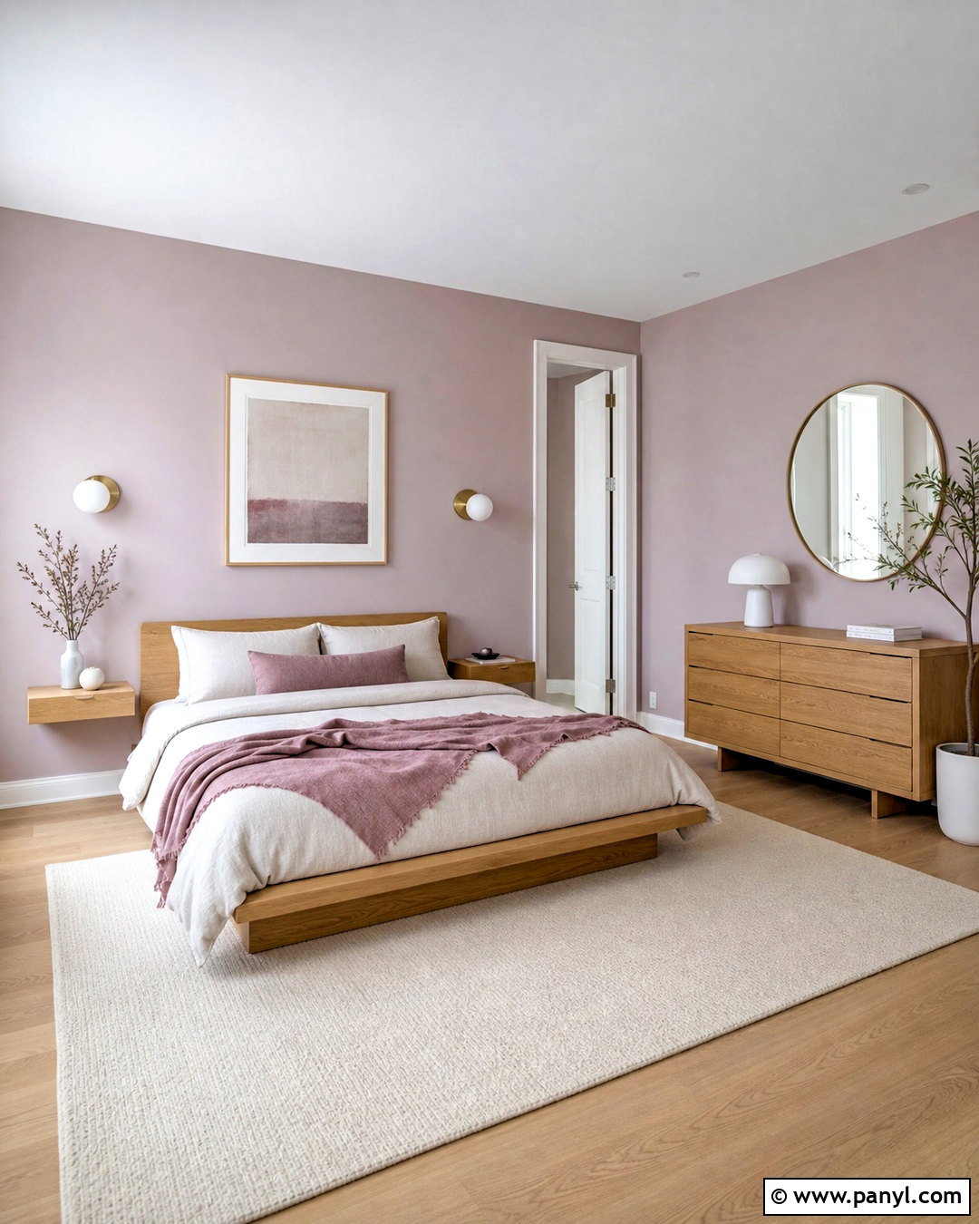 Minimalist Mauve Bedroom - 20 mauve bedroom ideas