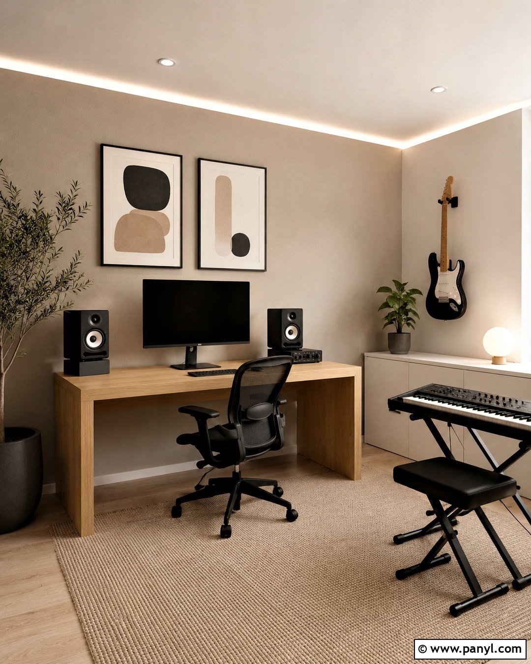 Minimalist Music Office Room - 20 music office room ideas