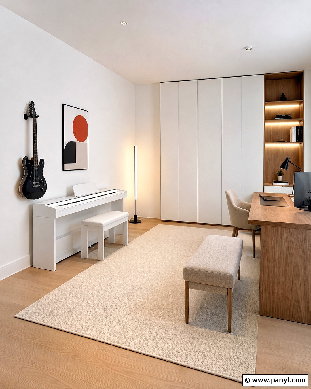 Minimalist Music Room - 20 modern music room ideas