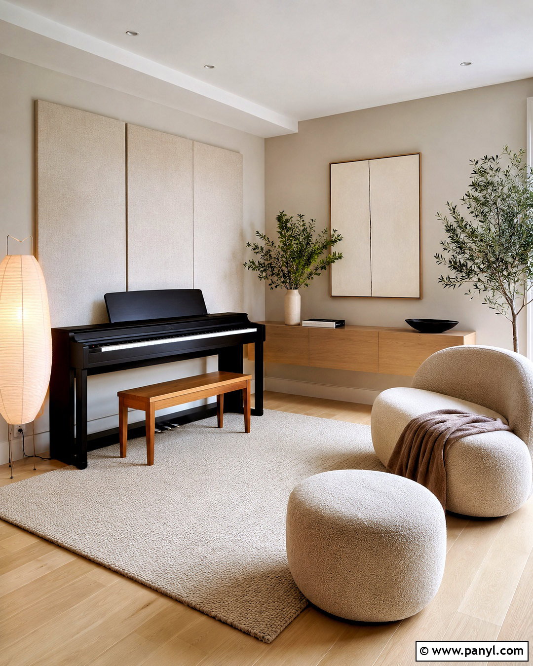 Minimalist Music Room - 20 cozy music room ideas
