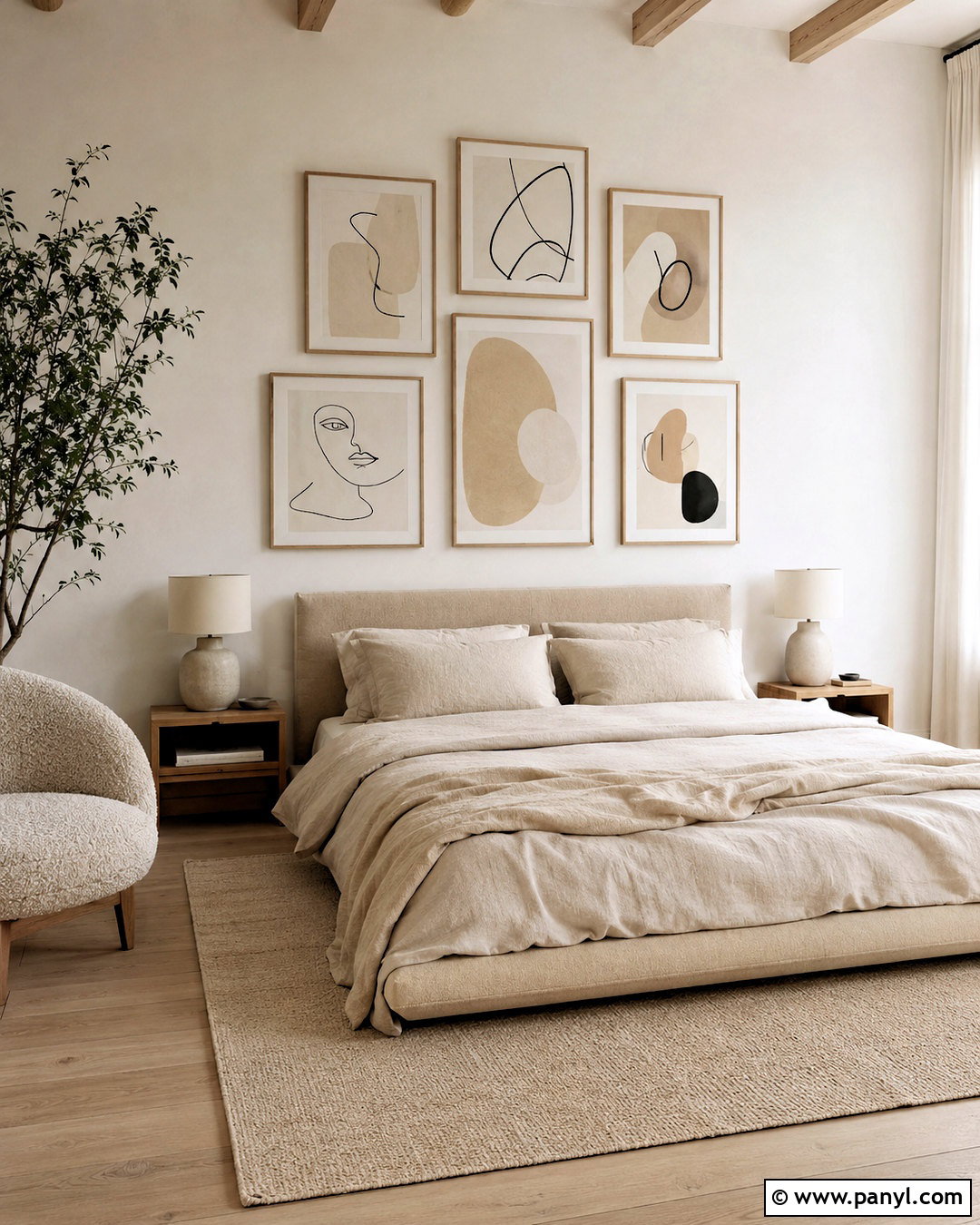 Minimalist Neutral Poster Wall - 20 poster wall ideas aesthetic ideas