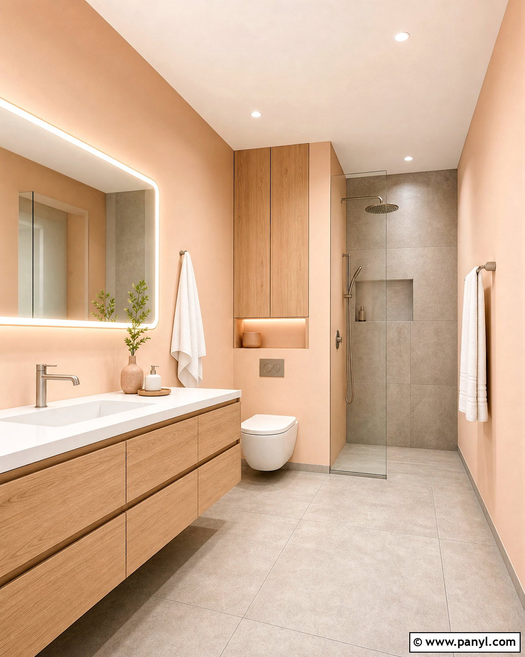 Minimalist Peach Bathroom - 20 peach bathroom ideas