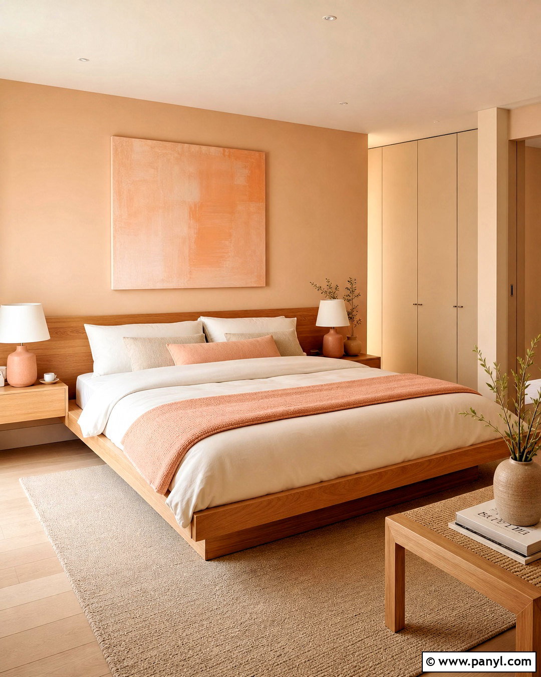 Minimalist Peach Bedroom - 20 peach color bedroom ideas