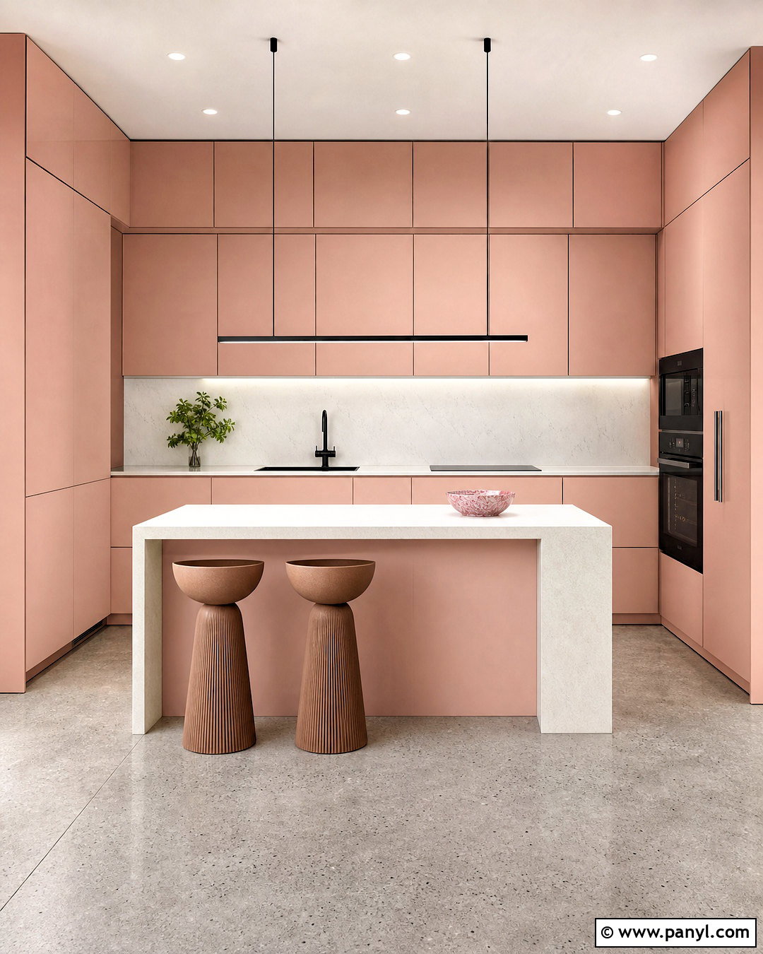 Minimalist Pink Kitchen - 20 pink kitchen decor ideas
