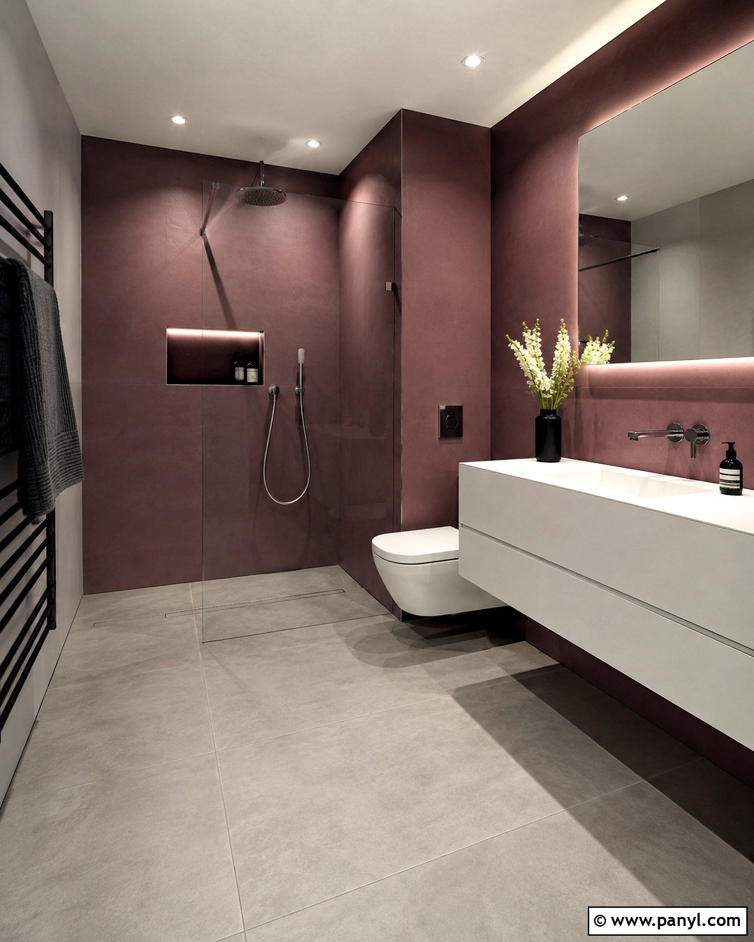 Minimalist Plum Bathroom - 20 plum bathroom ideas