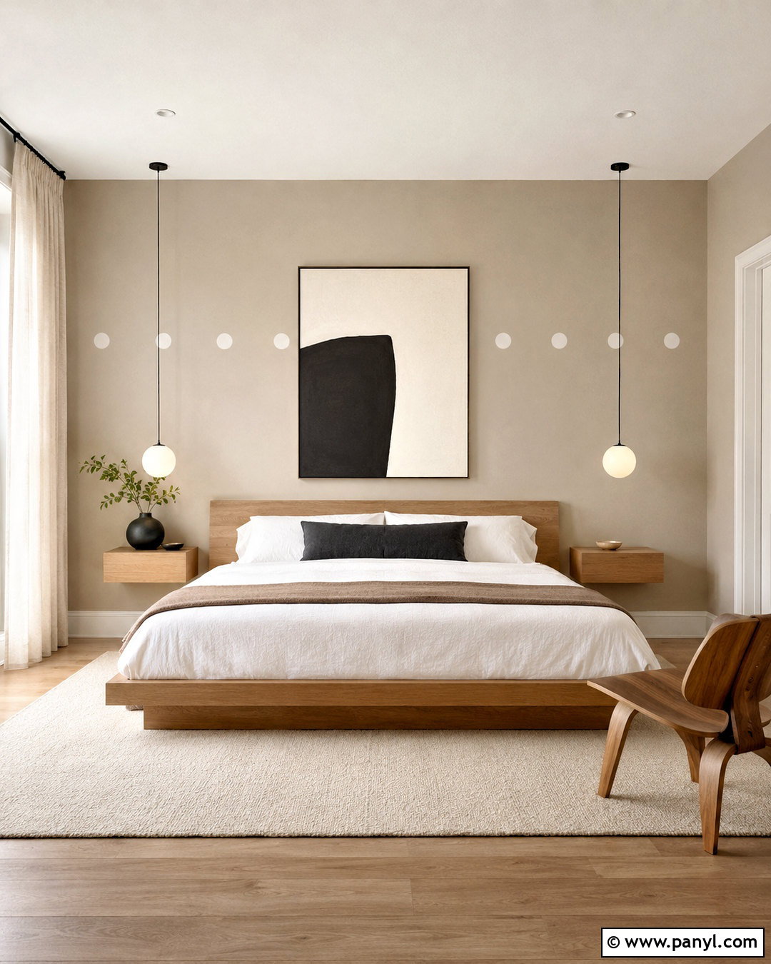 Minimalist Polka Dot Bedroom - 20 polka dot room ideas
