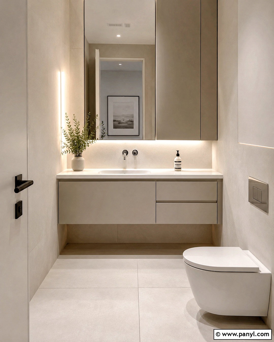 Minimalist Powder Room - 20 powder room bathroom ideas