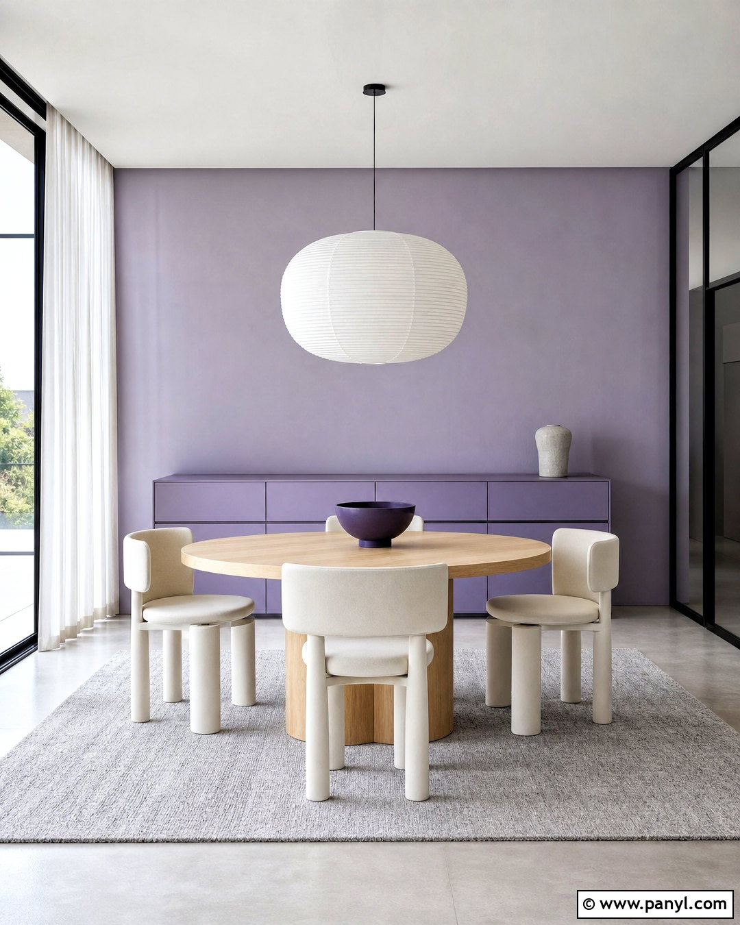 Minimalist Purple Dining Room - 20 purple dining room ideas