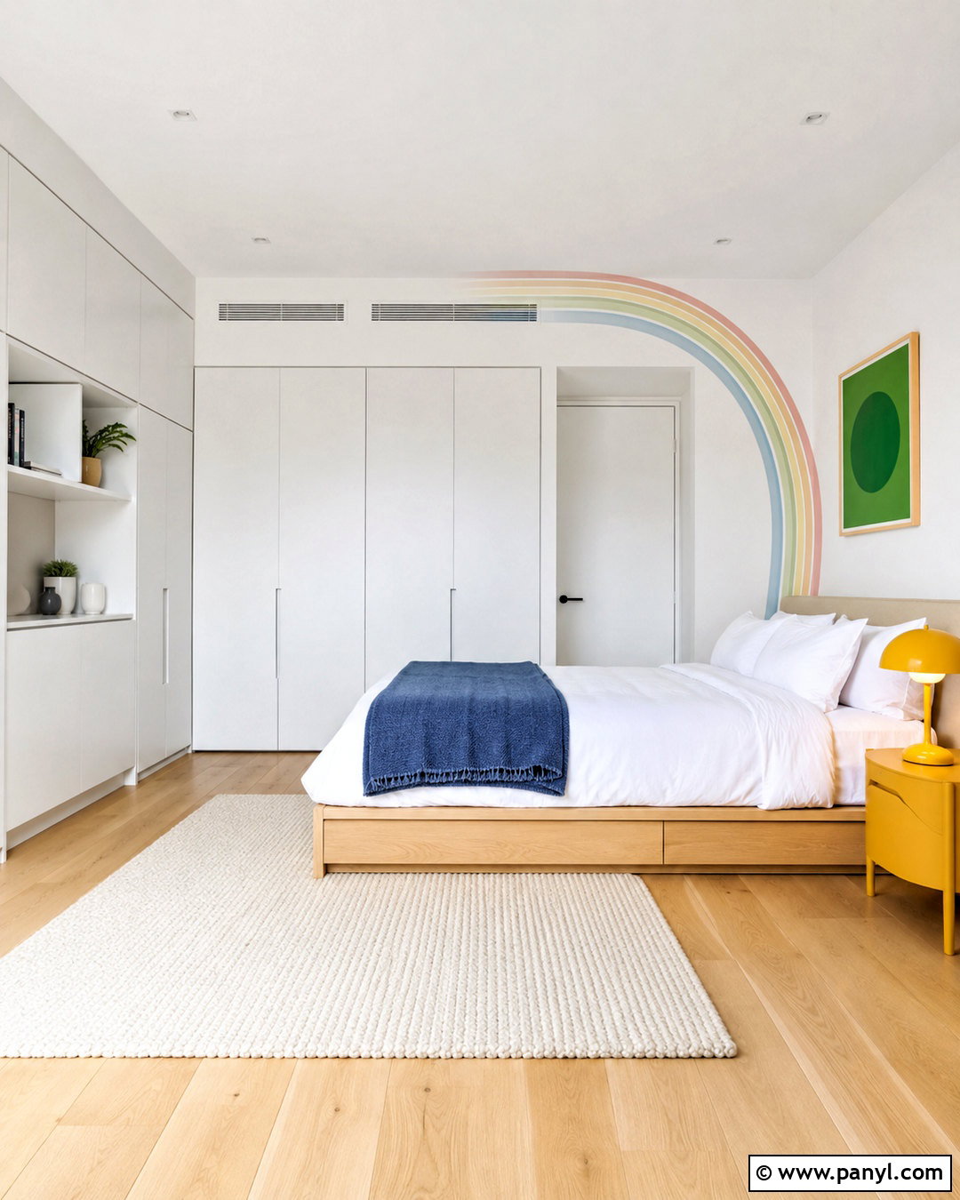 Minimalist Rainbow Bedroom - 20 rainbow room aesthetic ideas