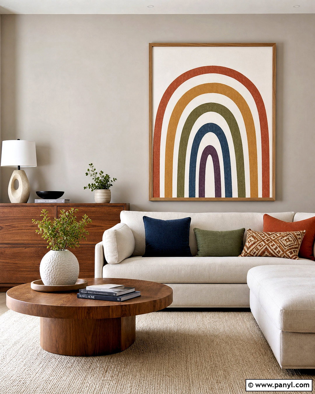 Minimalist Rainbow Wall Art - 20 rainbow wall decor ideas