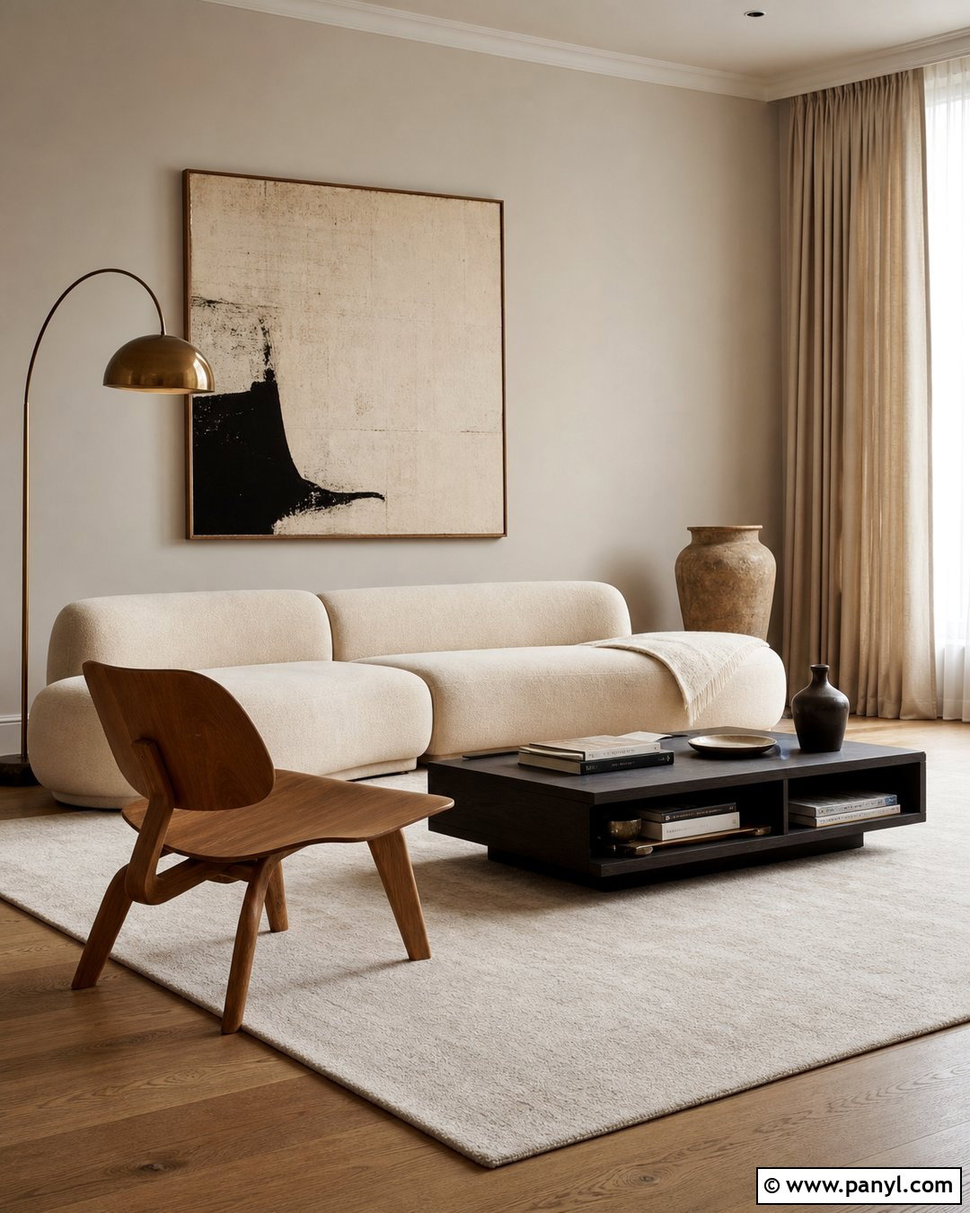 Minimalist Room With Vanilla Latte Walls - 50 Vanilla Latte Color Wall Ideas