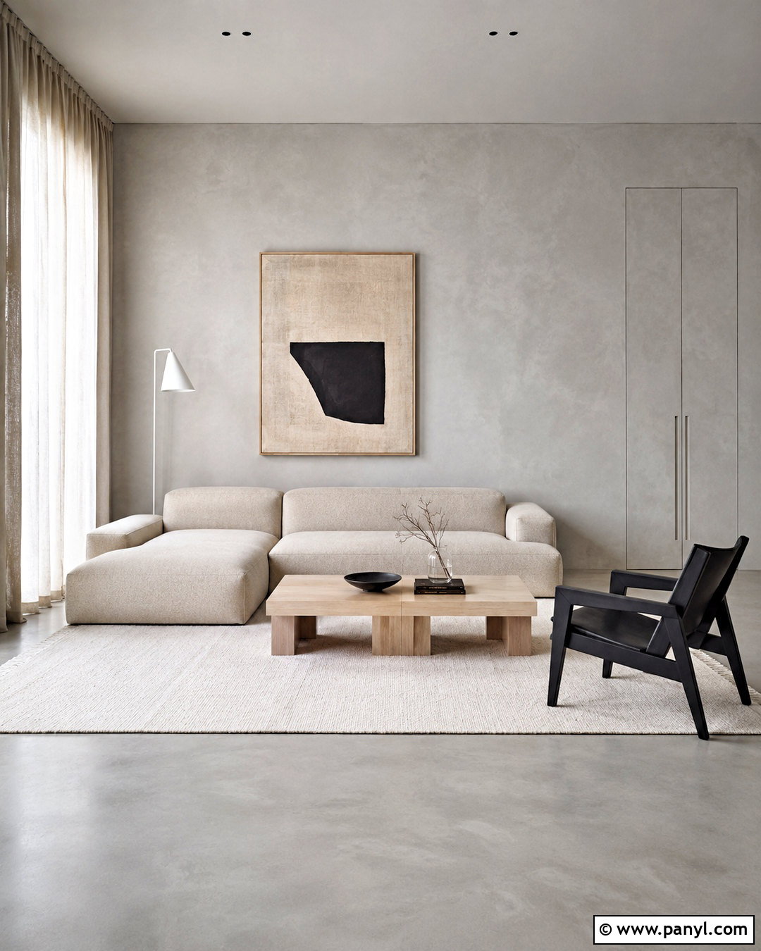 Minimalist Silver Concrete Wall - 35 silver shimmer wall ideas