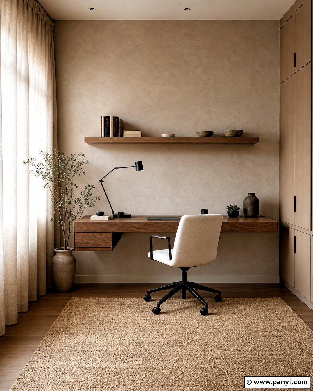 Minimalist Stucco Home Office Wall - 20 stucco walls