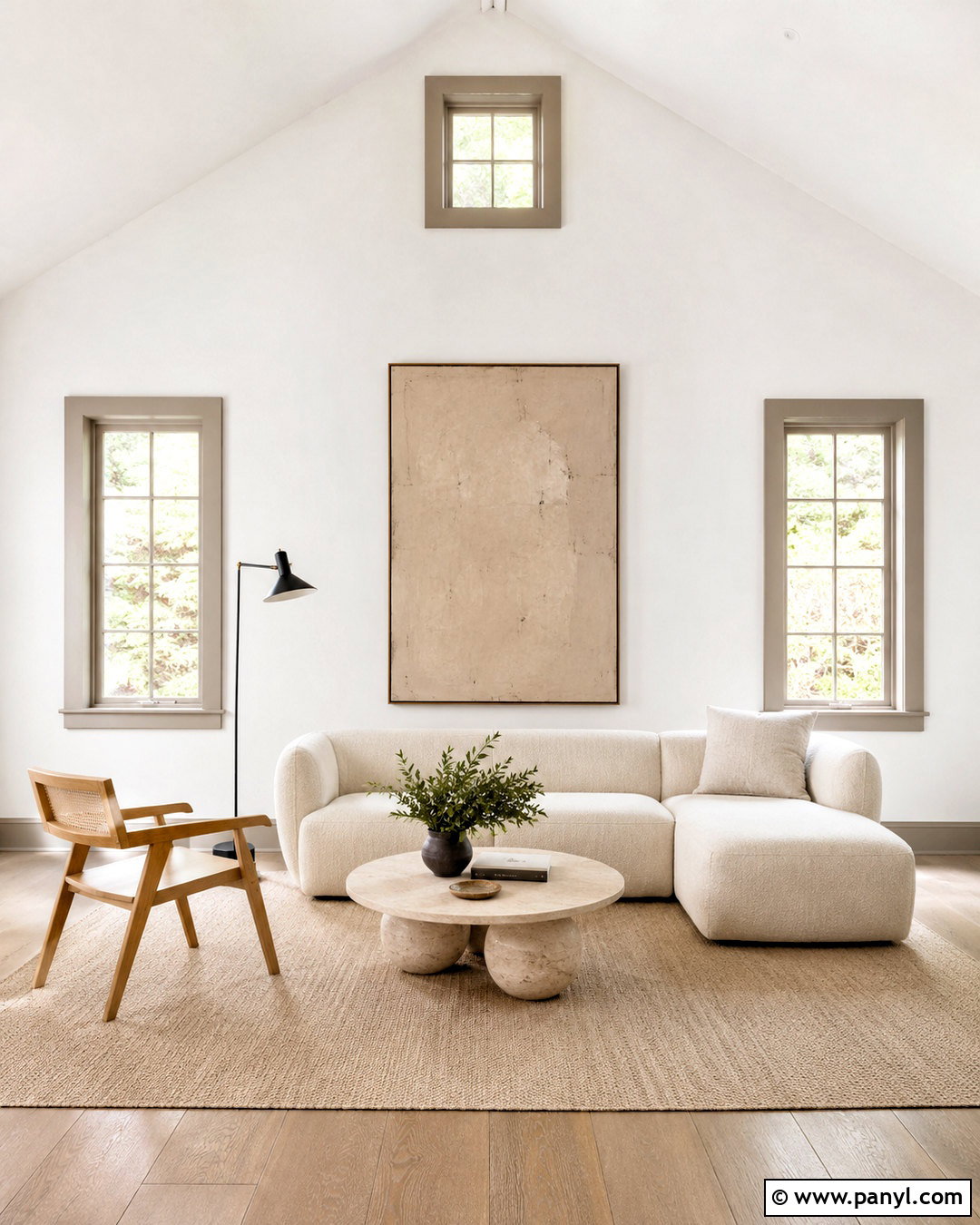 Minimalist Taupe Trim White Walls - 35 Taupe Trim White Walls
