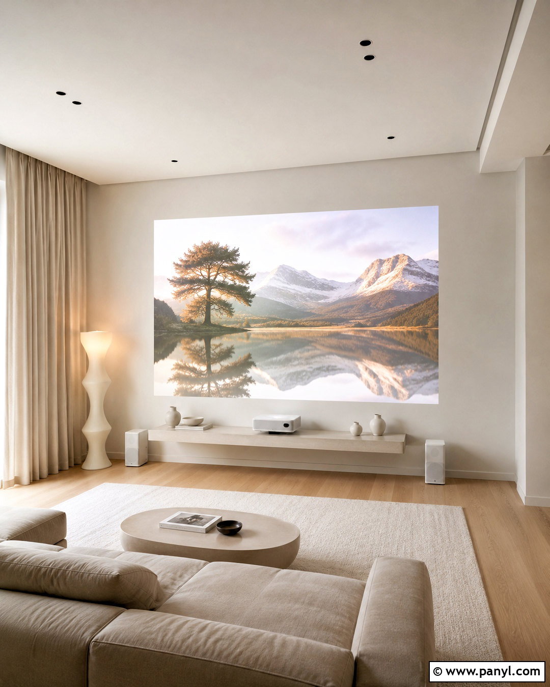 Minimalist Wall Projector Setup - 20 projector setup ideas