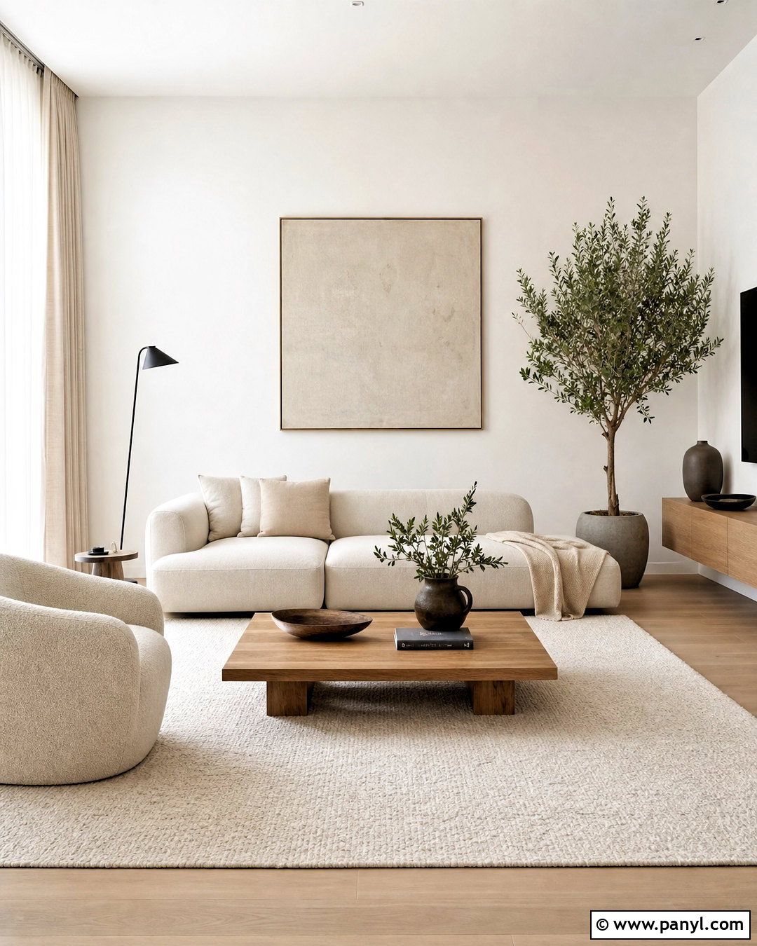Minimalist White Wall Living Room - 20 white wall living room ideas