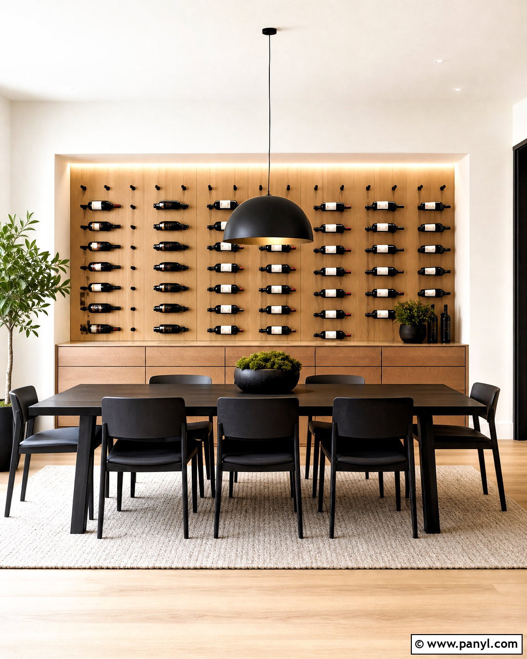 Minimalist Wine Cellar Wall - 20 simple wine cellar ideas