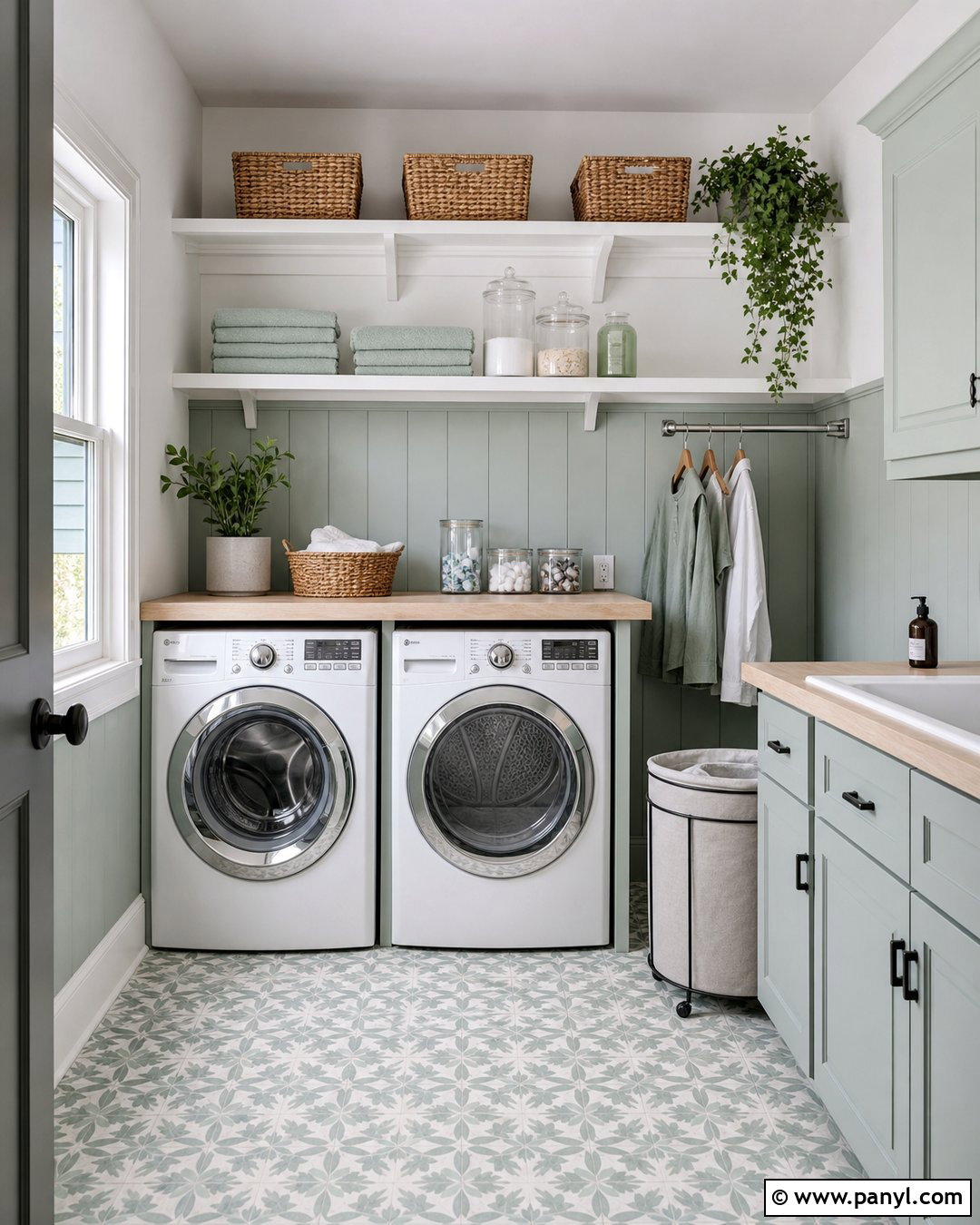 Mint Green 34 Painted Laundry Room - 25 34 Painted Wall ideas