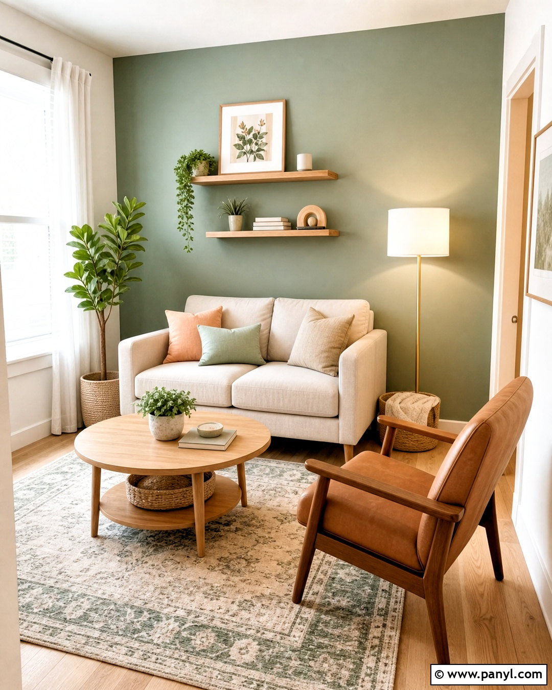 Mint Green Accent Wall For Small Living Room - 20 green accent wall living room ideas