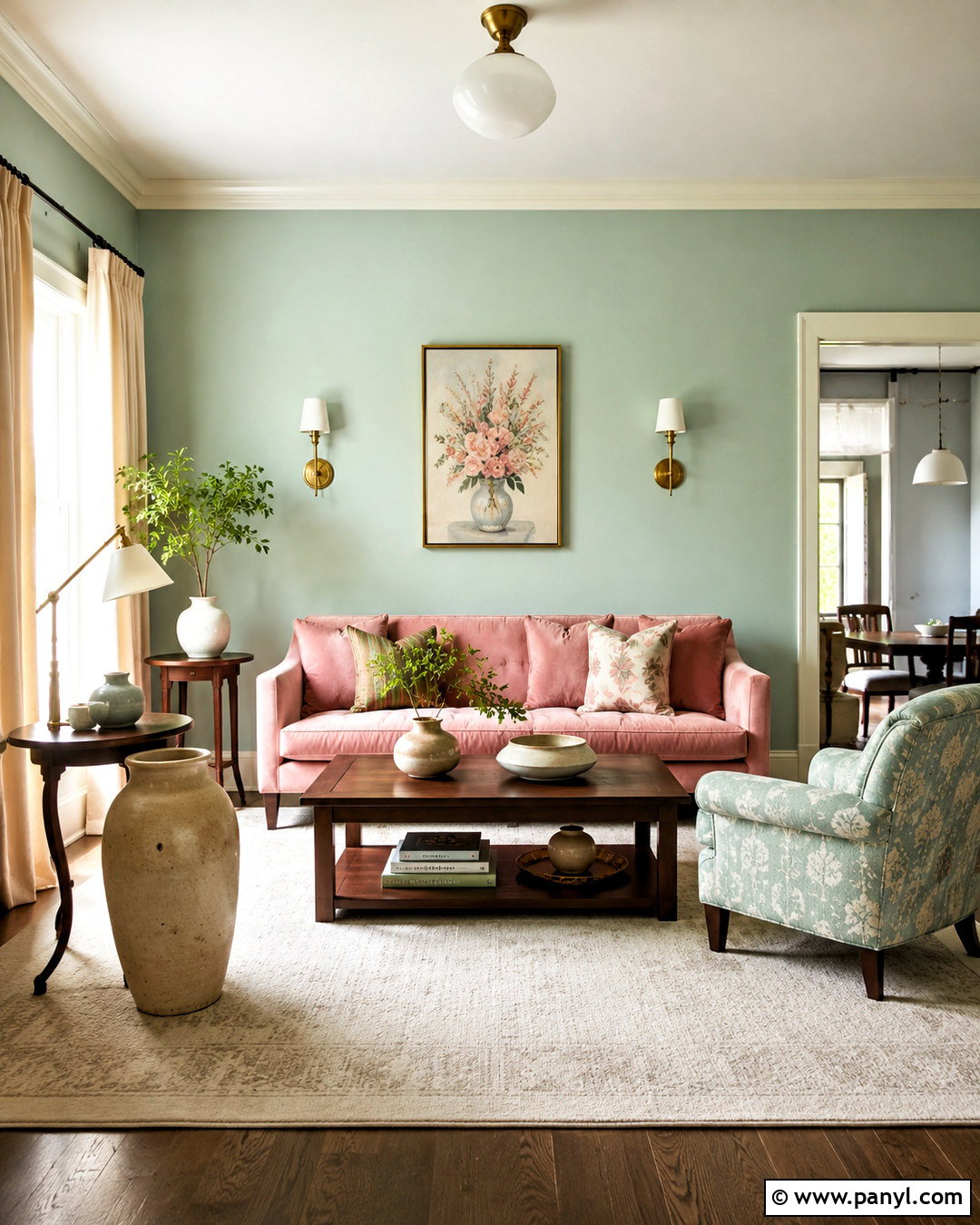 Mint Green And Blush Pink Living Room - 20 mint green living room ideas