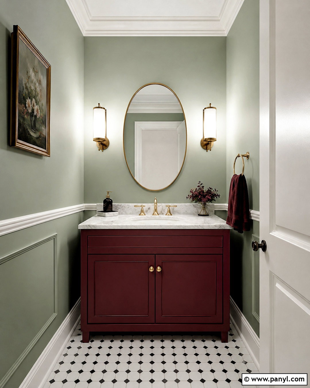 Mint Green And Burgundy Powder Room - 20 mint green color palette ideas