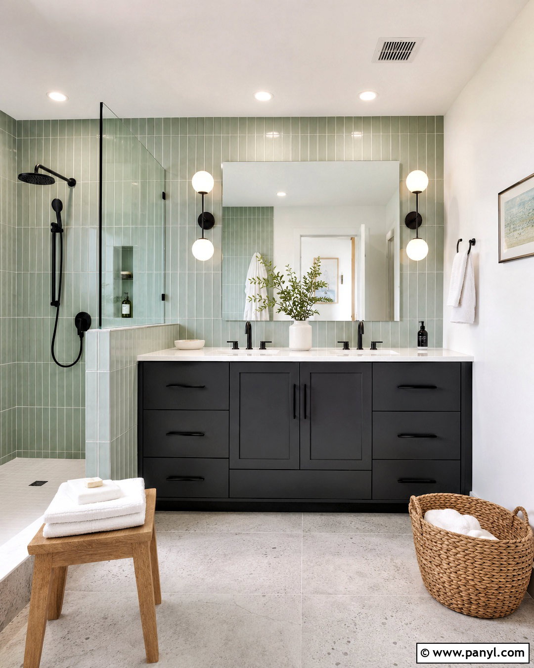 Mint Green And Charcoal Bathroom - 20 mint green color palette ideas