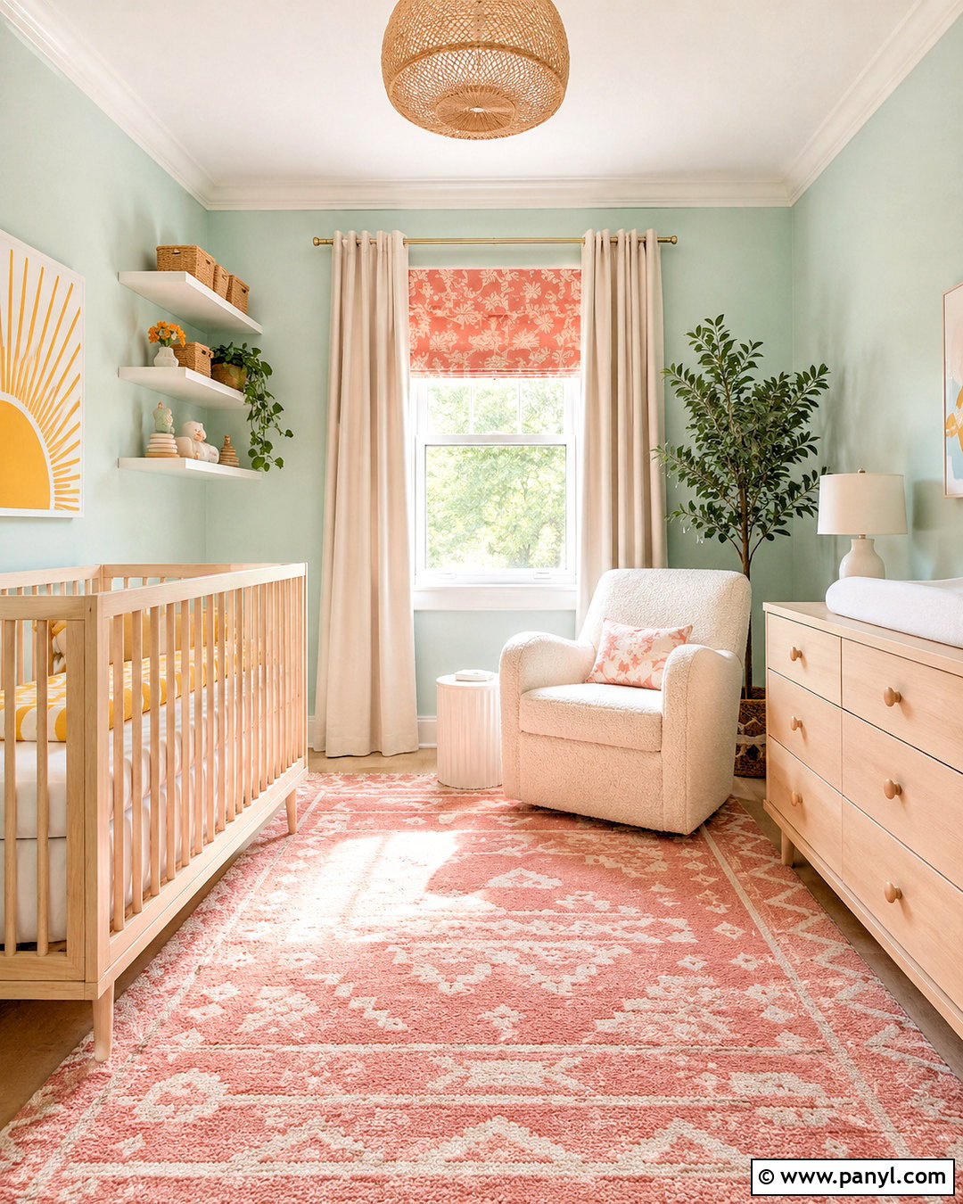 Mint Green And Coral Nursery Palette - 20 nursery color palette ideas