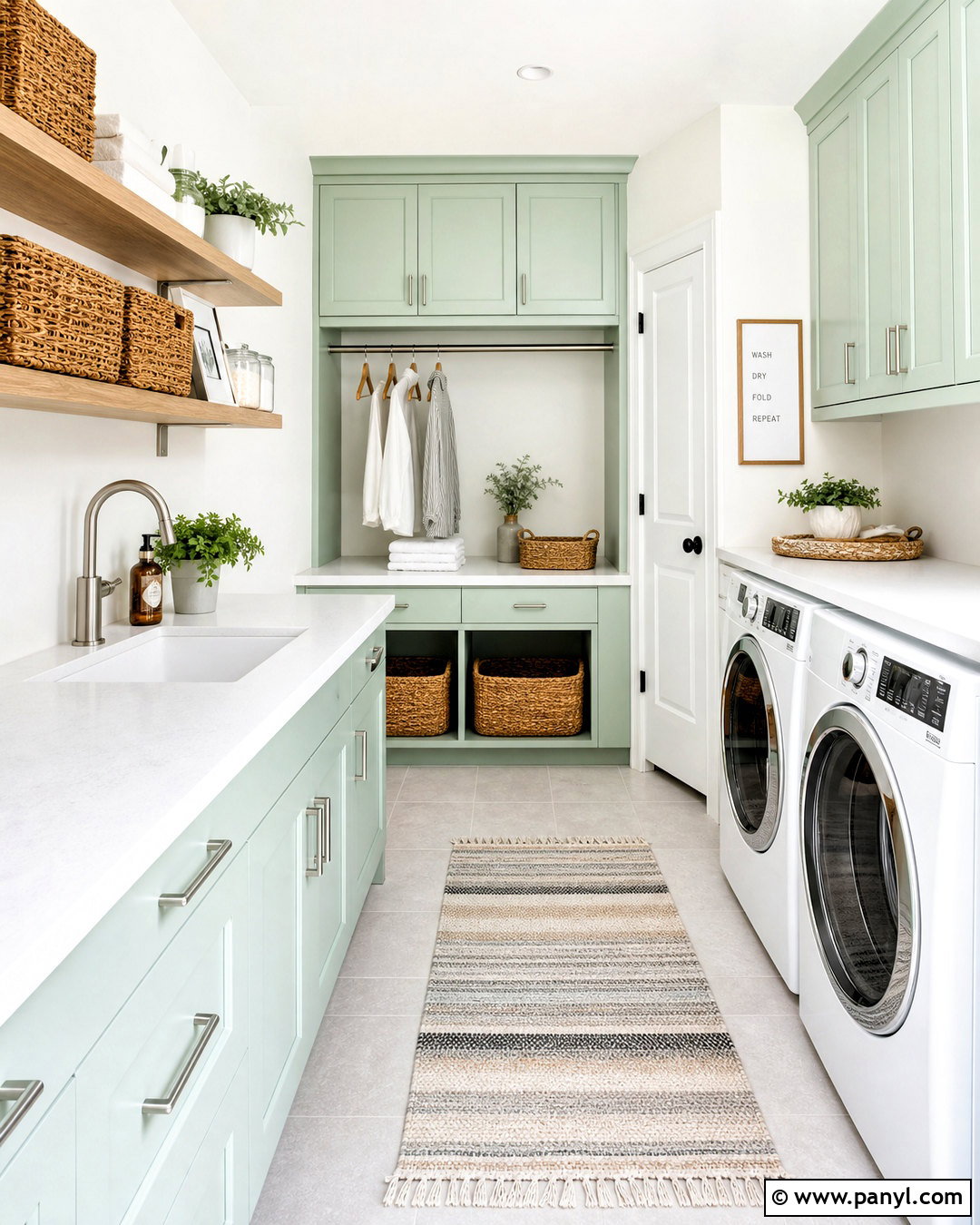 Mint Green And Crisp White Room Colour Combination - 20 room colour combination ideas