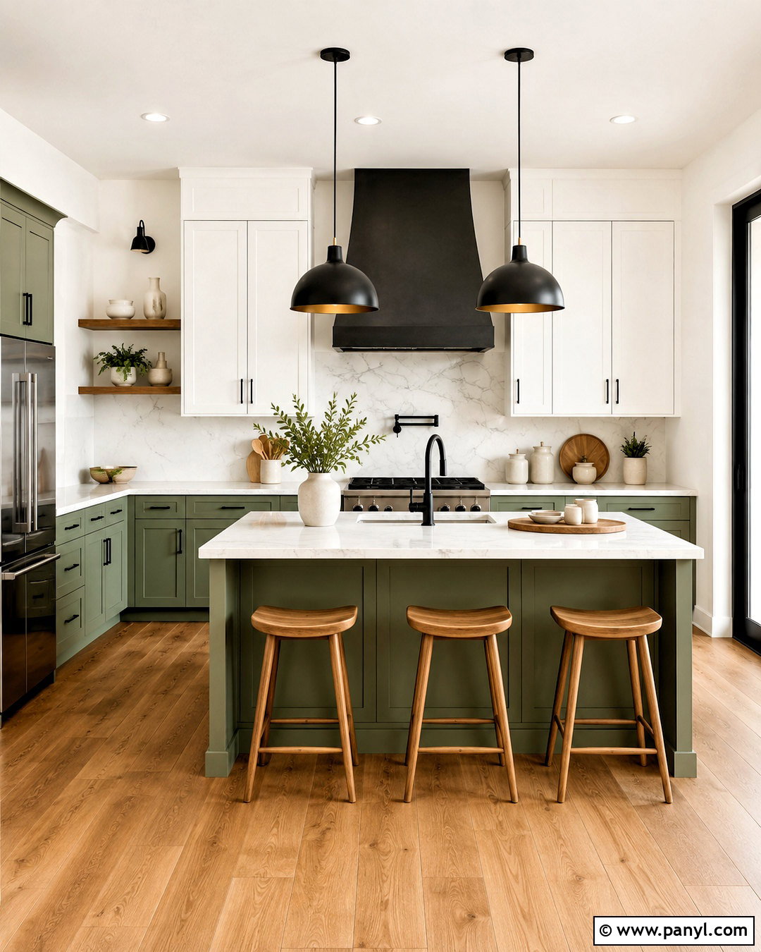 Mint Green And Matte Black Kitchen - 20 mint green color palette ideas
