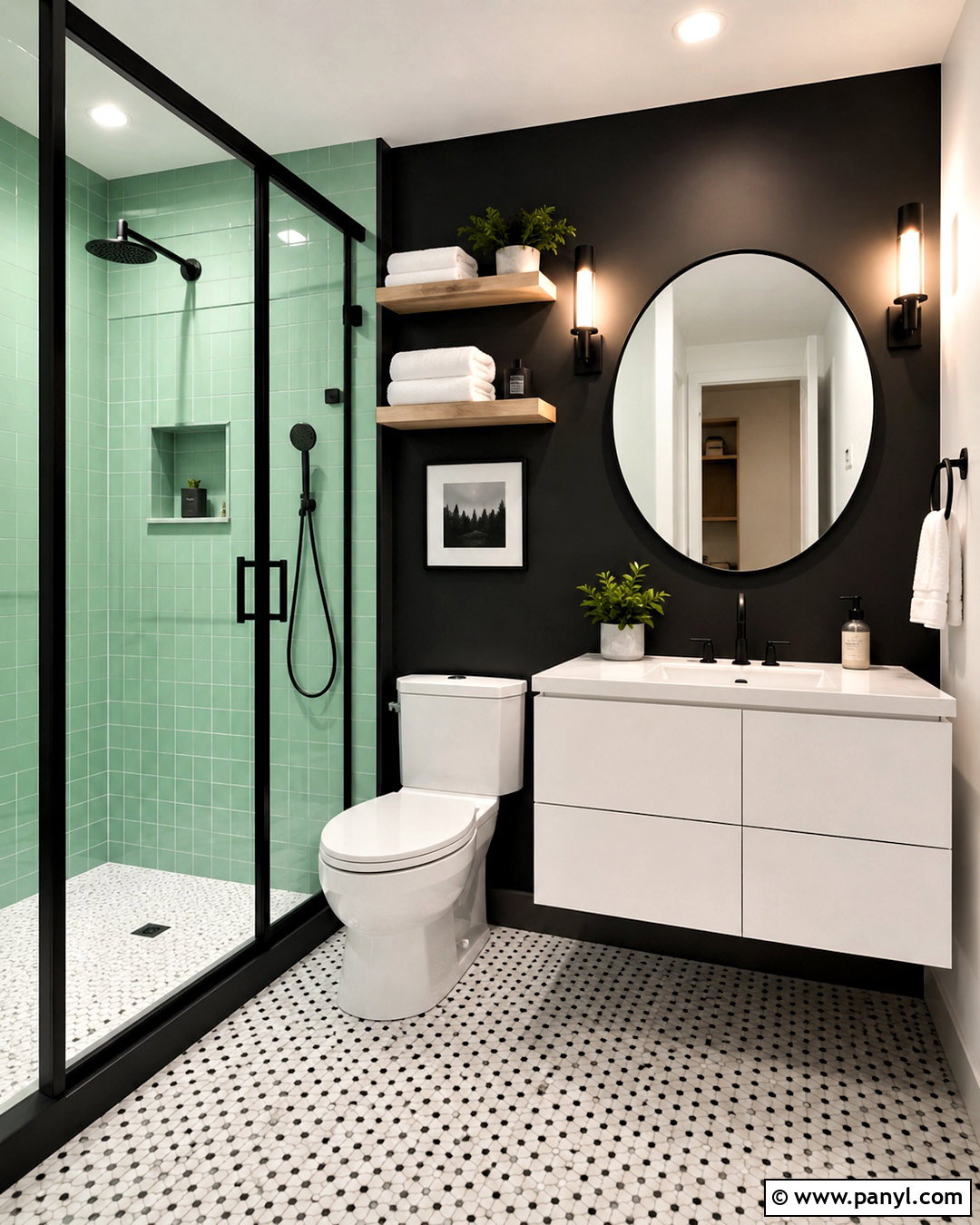 Mint Green And Matte Black - 20 colors that go with mint green ideas