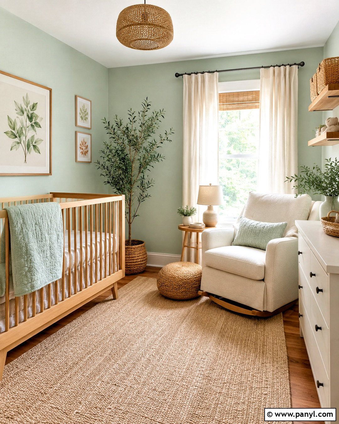 Mint Green And Natural Beige Nursery - 20 mint green colour palette ideas