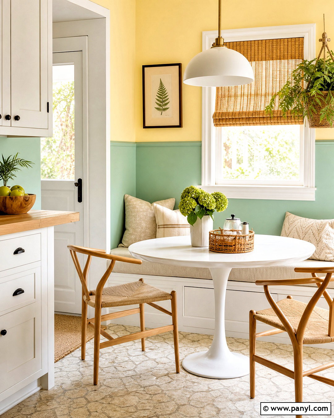 Mint Green And Pale Yellow Two Color Walls - 20 two color wall ideas paint ideas