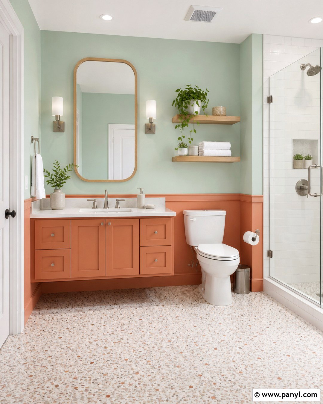 Mint Green And Soft Coral Wall Color Combination - 20 Interior Wall Color Combination Ideas