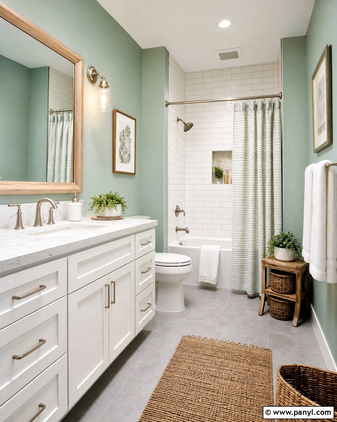 Mint Green And Soft Gray - 20 green color palette ideas