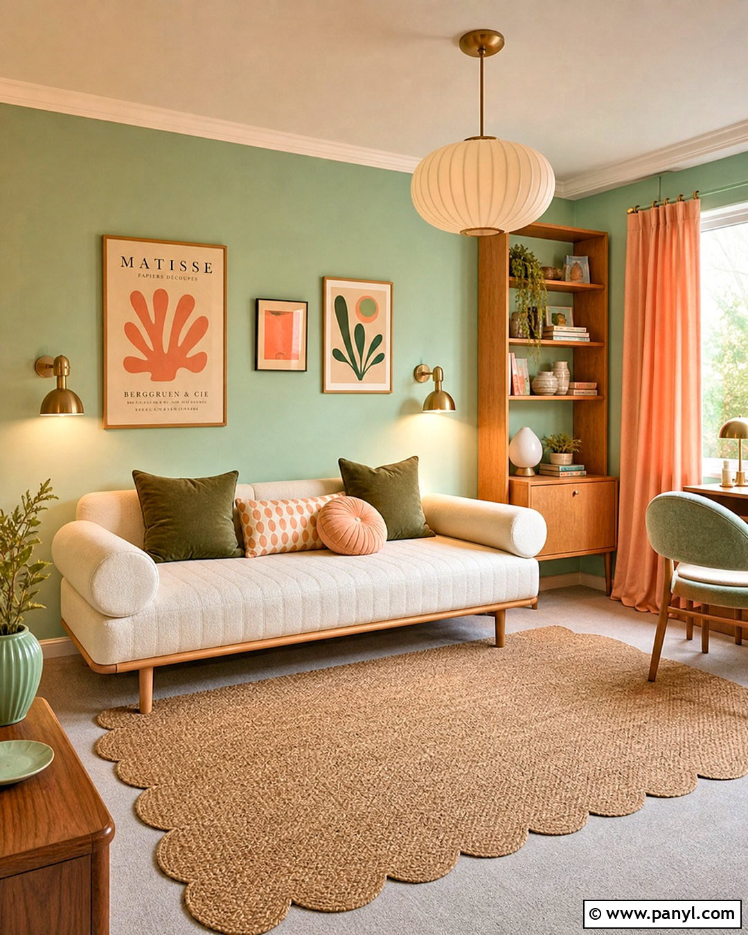 Mint Green And Soft Peach Room - 20 aesthetic room colour ideas