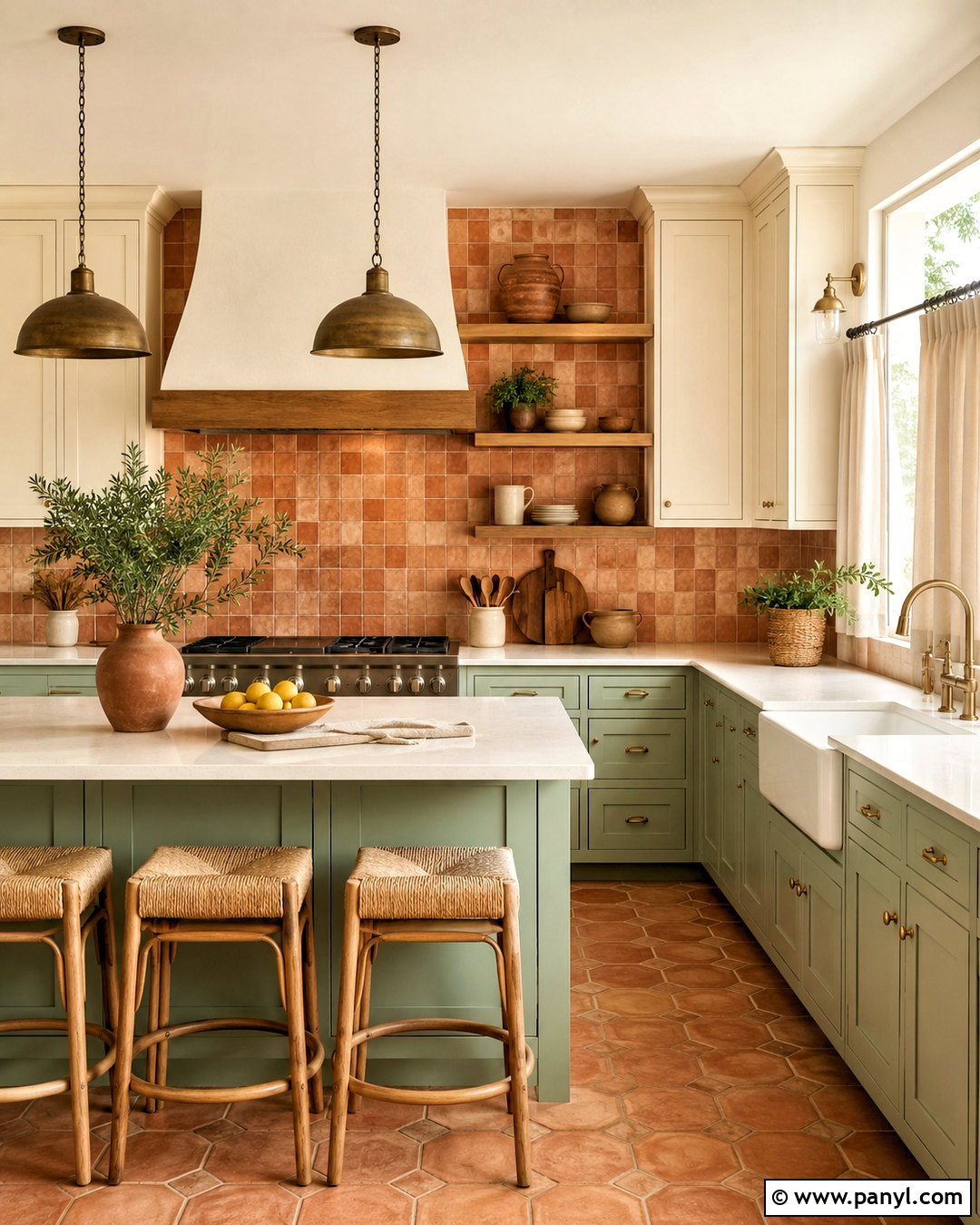 Mint Green And Terracotta Kitchen - 20 mint green color palette ideas