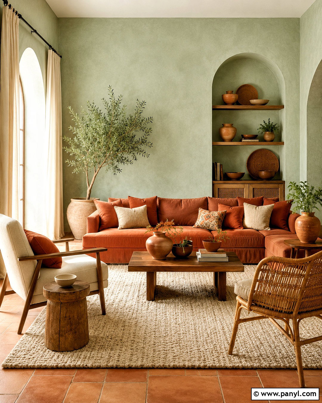 Mint Green And Terracotta Living Room - 20 mint green living room ideas