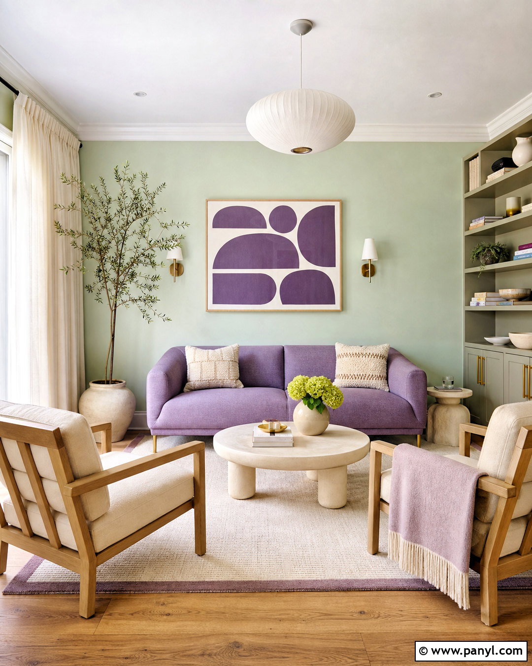Mint Green And Violet Living Room - 20 purple and green living room ideas