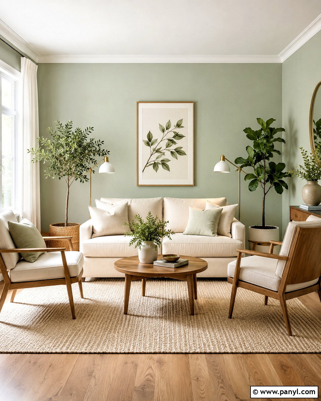 Mint Green And Warm White Living Room - 20 mint green colour palette ideas