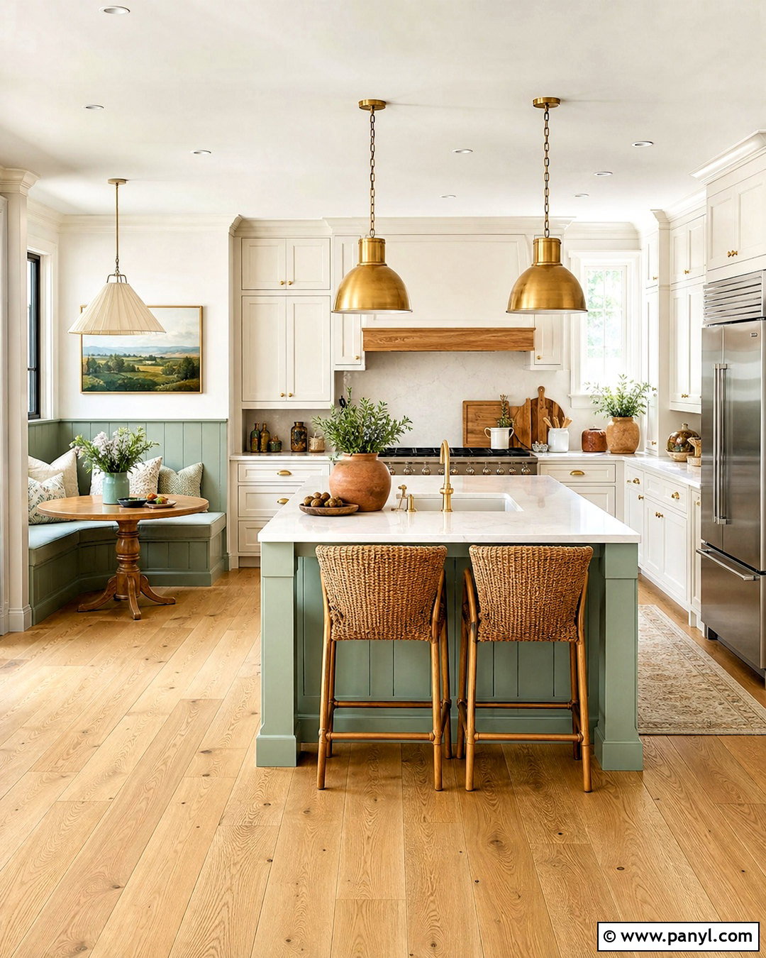 Mint Green And Warm White Wall Colour Combination - 20 wall colour combinations