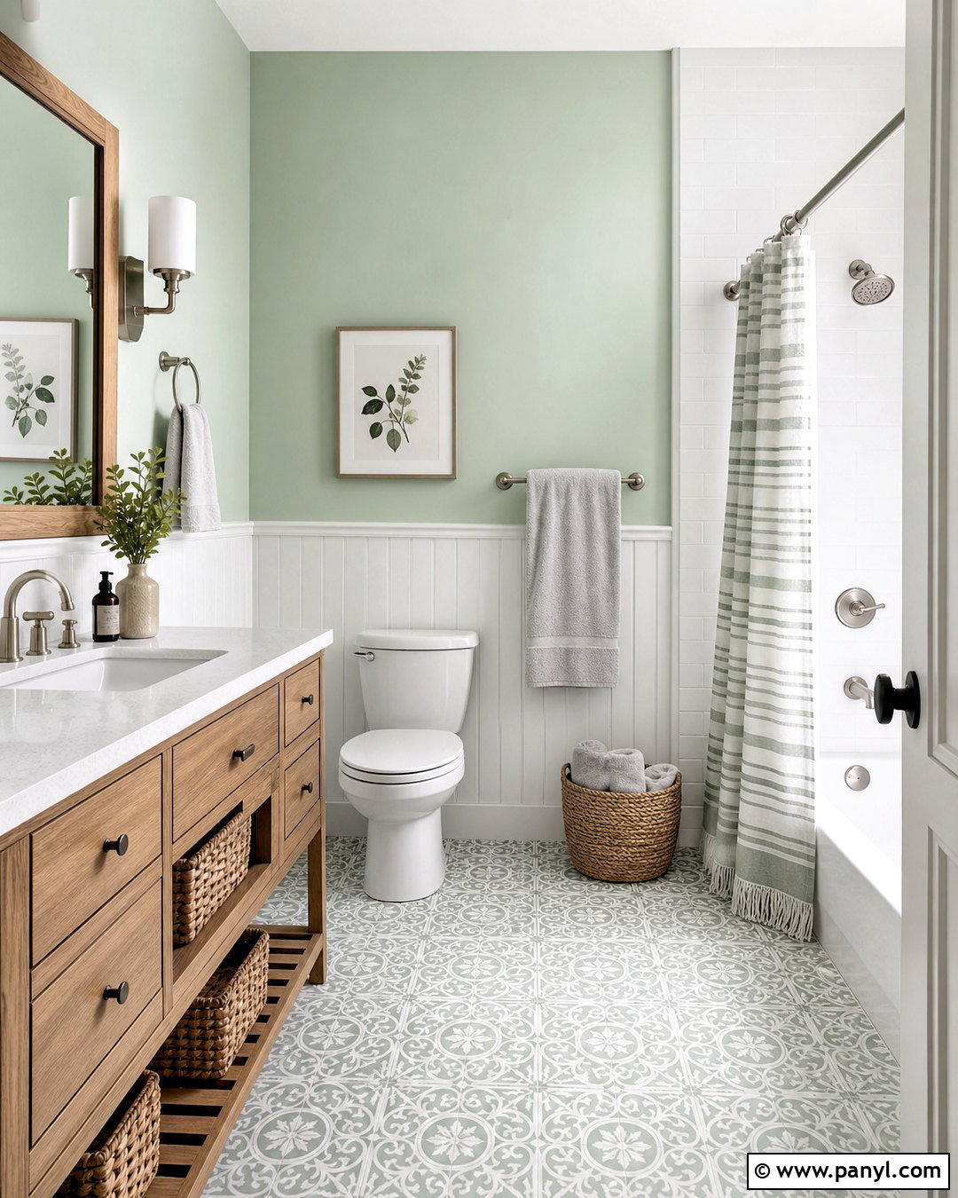 Mint Green And White Bathroom - 20 room color design ideas