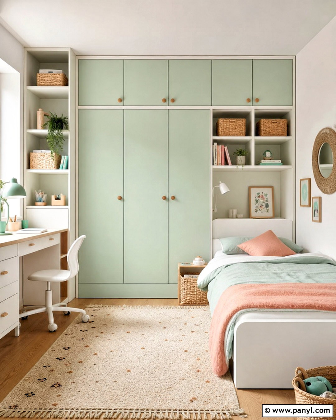 Mint Green And White Bedroom Cupboards - 20 bedroom cupboards colour combination ideas