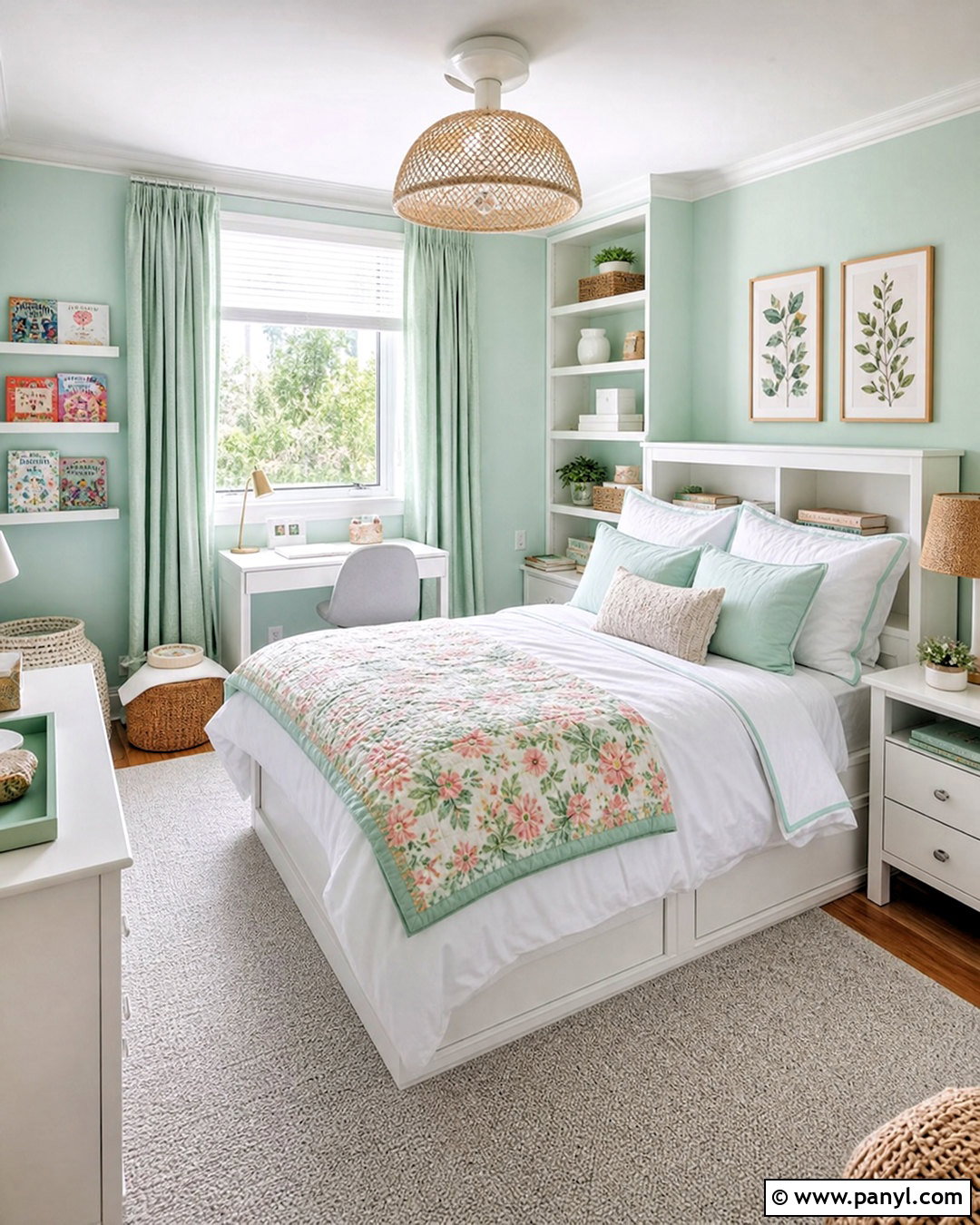 Mint Green And White Girls Bedroom - 20 girls bedroom color ideas
