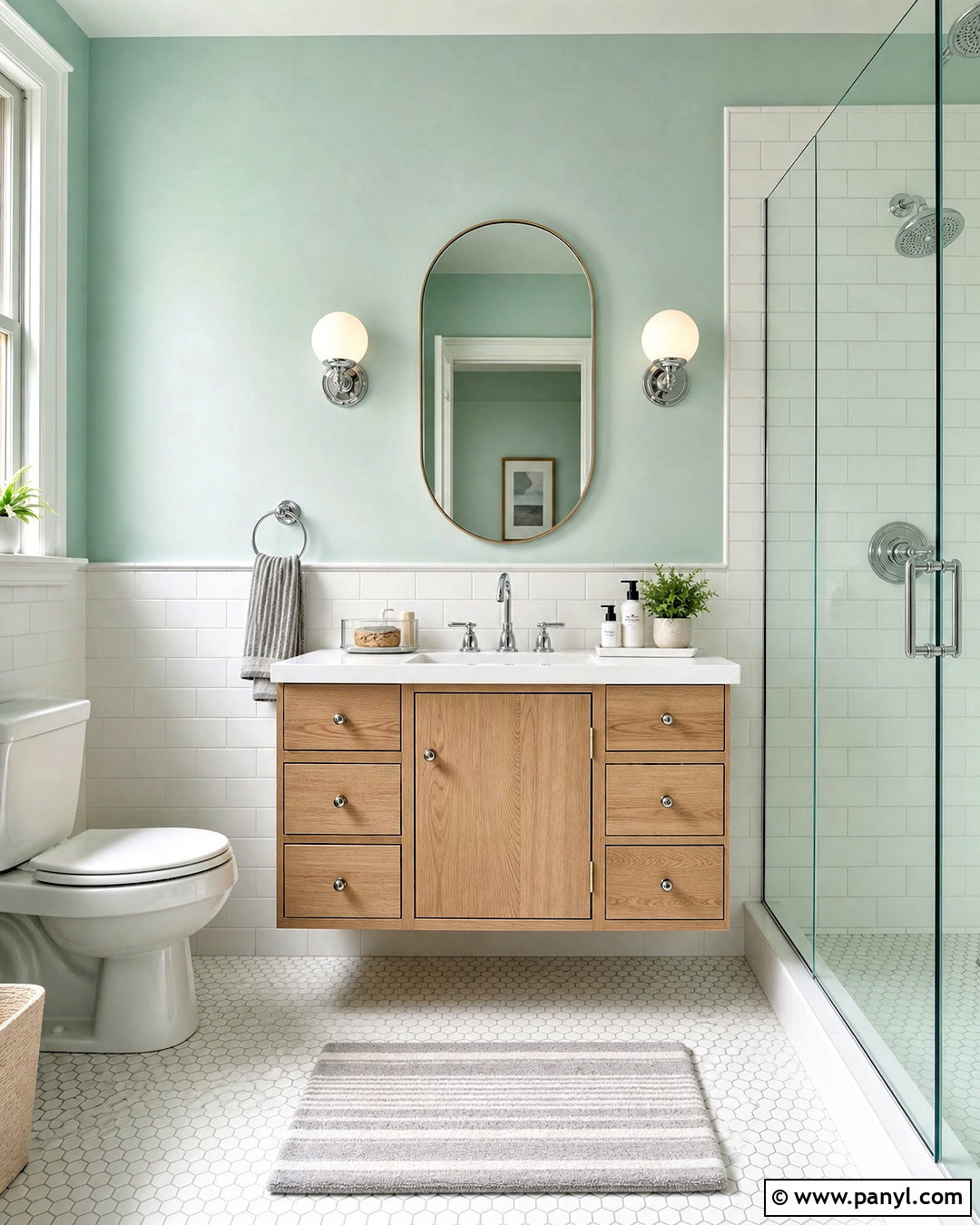Mint Green Bathroom - 20 green painted rooms